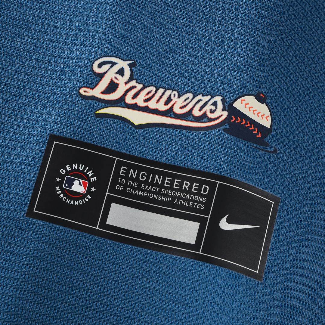 Milwaukee Brewers Nike 2026 City Connect Stadium Jersey - Mineral Blue