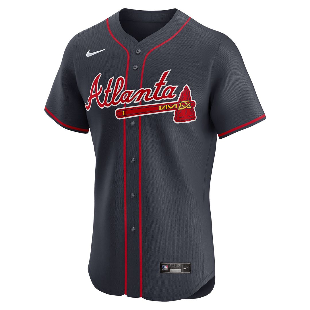Atlanta Braves Ronald Acuña Jr. Nike Alternate Elite Jersey - Navy