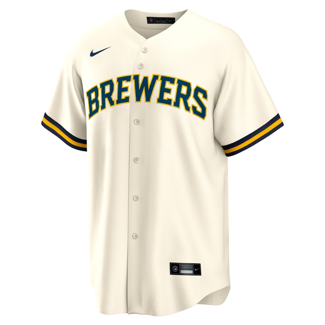 Milwaukee Brewers Blake Perkins Nike Home Replica Jersey - Cream